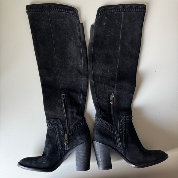 Vince Camuto Madolee Over The Knee Black Suede Boots Size 7.5 - Picture 4 of 14